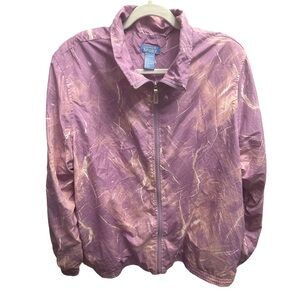 Vintage 80's Wind breaker Koret Jacket Purple Pink Size XL
